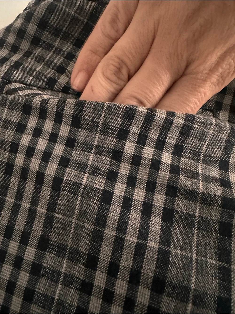 Women’s Gray Plaid Dress Pants - Picture 5 of 6